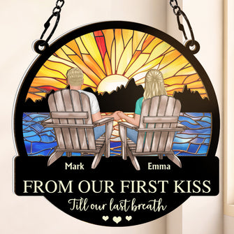 Till Our Last Breath - Personalized Acrylic Window Suncatcher Ornament - Gift For Couple