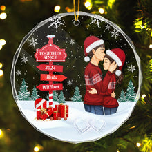 Couple Kissing You And Me We Got This - Personalized Christmas Glass Ornament - Christmas Gift For Husband Wife