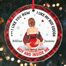 Love You Like Hot Cocoa - Customized Personalized Acrylic Ornament - Christmas Gift For Couple Husband Wife