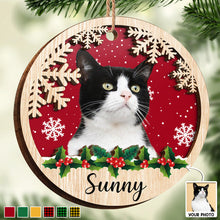 Custom Photo Your Chrismas Lovely Pet Personalized 2-Layered Wooden Ornament Christmas Gifts For Pet Lover