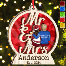 Couple Christmas - Customized Personalized Acrylic Wooden Ornament - Christmas Gift For Couple Husband Wife