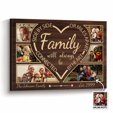 Custom Photo Family Side By Side - Customized Personalized Canvas - Christmas Gift For Family Dad Mom