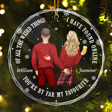 You're By Far My Favourite - Customized Personalized Glass Ornament - Christmas Gift For Couple Husband Wife