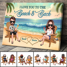 Summer Beach - Personalized Customized Canvas - Home Decoration Gift For Couple