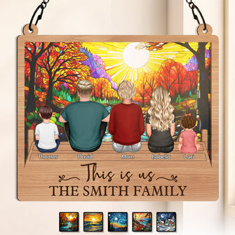 This is Us - Personalized Acrylic Window Suncatcher Ornament - Christmas Gift For Family Members