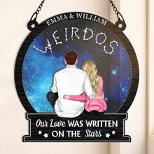 Our Love On The Stars - Customized Personalized Window Ornament - Couple Gift For Love