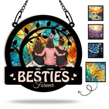 Sisters Forever - Personalized Acrylic Window Suncatcher Ornament - Gift For Besties, Sisters