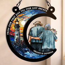 Time Will Pass, And We’ll Still Be The Sweet - Personalized Acrylic Window Suncatcher Ornament - Gift For Husband Wife, Anniversary