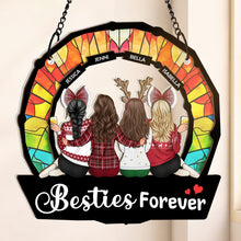 Bestie Forever - Customized Personalized Window Suncatcher Ornament - Christmas Gift For Bestie Best Friend