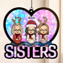 Sisters Besties - Personalized Window Suncatcher Ornament - Gift For Besties, Sisters