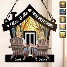 Our Sweet Home - Customized Personalized Window Suncatcher Ornament - Gift For Couple Husband Wife