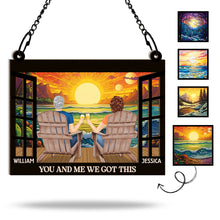 You And Me We Got This Life We Love - Personalized Acrylic Window Suncatcher Ornament - Gift For Couple