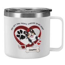 You Left Paw Prints Memorial Pet - Personalized 14oz Stainless Steel Tumbler - Gifts For Dog Lovers