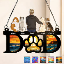 Sympathy Dog Dad Suncatcher  - Personalized Acrylic Window Suncatcher Ornament - Gift For Dog dad , Dog Lovers