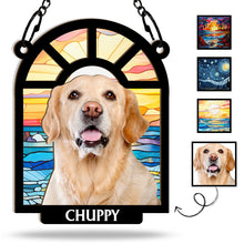 Custom Photo Always In Our Heart - Personalized Acrylic Window Suncatcher Ornament - Gift For Dog Lover