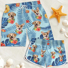 Custom Photo Aloha Dog Cat - Personality Customized Beach Shorts - Gift For Pet Lover