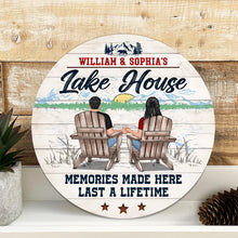 Memories Made Here Last A Lifetime  - Personalized Customized Doorsign Best Gift For Couple