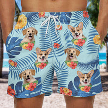 Custom Photo Aloha Dog Cat - Personality Customized Beach Shorts - Gift For Pet Lover