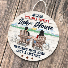 Memories Made Here Last A Lifetime  - Personalized Customized Doorsign Best Gift For Couple