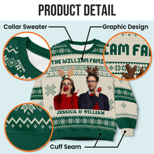 Custom Photo Happy Christmas - Customized Personalized Ugly Sweater - Gift For Family Couple Friend