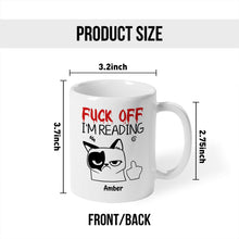 I'm Reading Angry Cat Mug - Customized Personalized Mug - Gift For Book Lovers, Nerd, Librarian