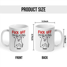 I'm Reading Angry Cat Mug - Customized Personalized Mug - Gift For Book Lovers, Nerd, Librarian