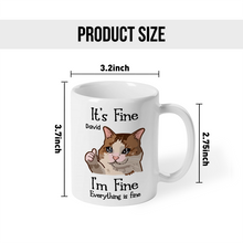 I'm Fine Cats - Customized Personalized Mug - Gift For Friends, Coworkers