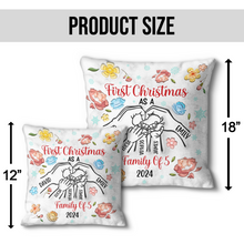 First Christmas As Family - Personalized Customized Pillow - Christmas Gift For Family, Baby Kids