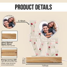 Custom Photo You're The Moon To My Dark Sky - Customized Personalized 3D LED Light - Gift For Husband Wife, Anniversary