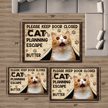 Custom Photo Cats Planning Escape - Personalized Doormat - Gift For Pet Dog Cat Lover
