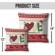 Retro Christmas Love - Personalized Custom Pillow - Christmas Gift For Family