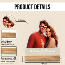 Custom Photo Cartoon Style - Customized Personalized 3D LED Light - Gift For Couple, Family