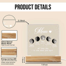 We Love You To The Moon And Back - Personalized 3D LED Light - Mother's Day Gift For Mom