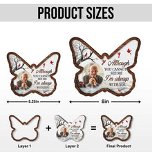 Custom Photo Hug From Heaven - Personalized Customized 2-Layered Wooden Plaque - Gifts For Memorial