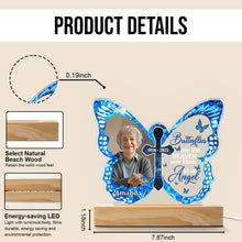 Custom Photo Butterflies Are The Heaven - Personalized 3D LED Light - Memorial Gift For Family Members, Grandparents