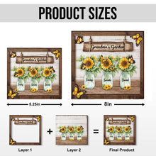 Grandma's Little Garden - Personalized Customized 2-Layered Wooden Plaque - Gift For Family, Grandparents