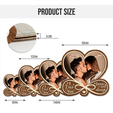 Heart Shaped Custom Photo Door Hanger - Personalized Door Signs - Gift For Couple, Husband Wife