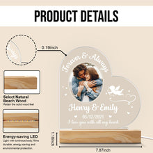 Custom Photo I Love You With All My Heart - Customized Personalized 3D LED Light - alentine's Day Gift For Husband Wife, Anniversary