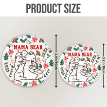 Flower Mama Bear - Customized Personalized Car Ornament - Gift For Pet Mom