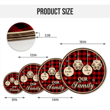 Happy Christmas With Our Family - Personalized Door Signs - Christmas Gift For Family