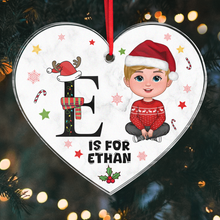 Alphabet Fun Christmas - Customized Personalized Acrylic Ornament - Christmas Gift For Family Child Kid