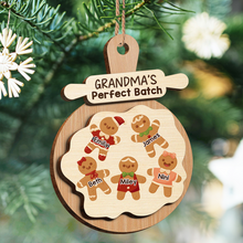 Chrismas Cookie Grandma's Perfect Batch - Personalized 2-Layered Wooden Ornament Christmas Family Gifts