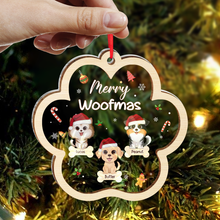 Merry Woofmas Funny Dogs - Personalized 2-Layered Mix Ornament - Gift For Dog, Dog Lover