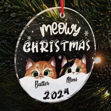 Meowy Christmas - Personalized Customized Ornament - Christmas Gifts For Cat Lovers