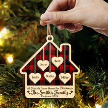 All Hearts Come Home For Christmas - Personalized 2-Layered Wooden Ornament - Gifts For Family