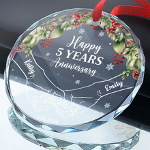 Christmas Celebration Forever Love - Personalized Glass Ornament - Christmas Gift For Him, Her