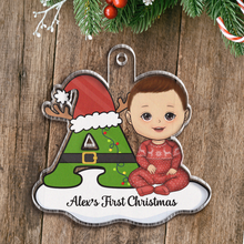 Baby First Christmas - Customized Personalized Acrylic Ornament - Christmas Gift For Couple Husband Wife