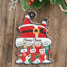 Nana Claus Papa Mama Daddy Christmas Stocking Family - Personality Customized Ornament - Gifts For Family