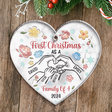 First Christmas As A Family - Personalized Custom Acrylic Ornament - Christmas Gift For Family