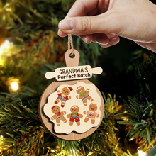 Chrismas Cookie Grandma's Perfect Batch - Personalized 2-Layered Wooden Ornament Christmas Family Gifts